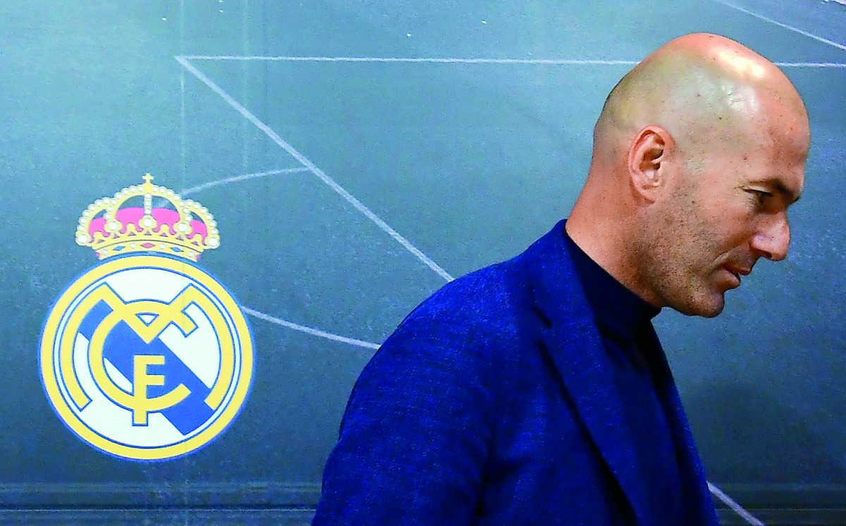 
Real Madrid's French coach Zinedine Zidane leaves after announcing his resignation in Madrid on May 31, 2018. AFP / Pierre-Philippe Marcou
