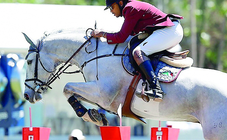 Qatari rider Bassam Hassan in action during the Longines Global Champions Tour Grand Prix over the weekend.  