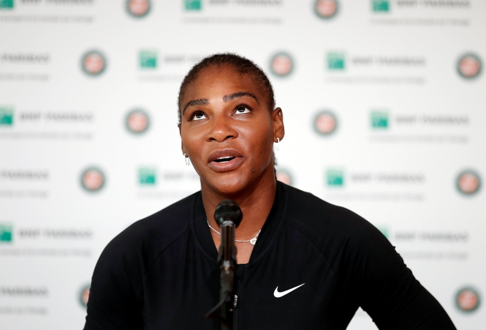 Serena Williams of the U.S during a press conference (REUTERS/Benoit Tessier)