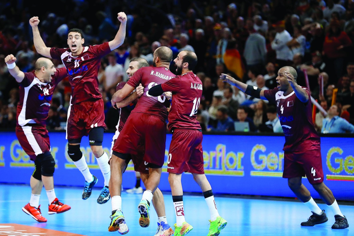 A file picture of Qatar handball team in action.