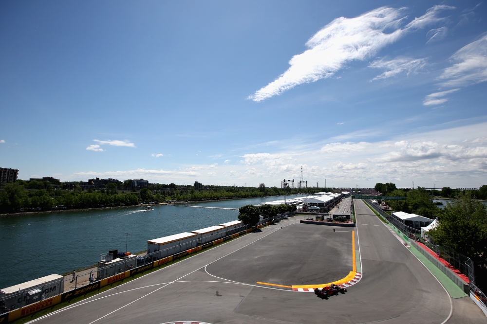 Max Verstappen of the Netherlands driving the (33) Aston Martin Red Bull Racing RB14 TAG Heuer on track during final practice for the Canadian Formula One Grand Prix at Circuit Gilles Villeneuve on June 9, 2018 in Montreal, Canada. Charles Coates/AFP

