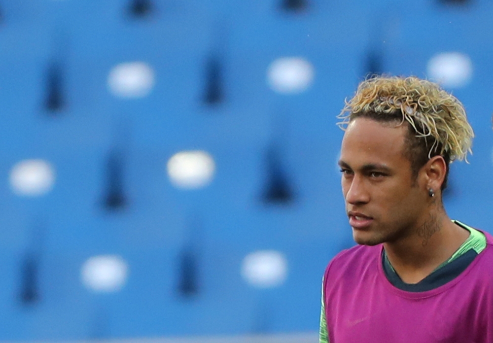 Brazil's Neymar during training, June 16, 2018. REUTERS/Marko Djurica