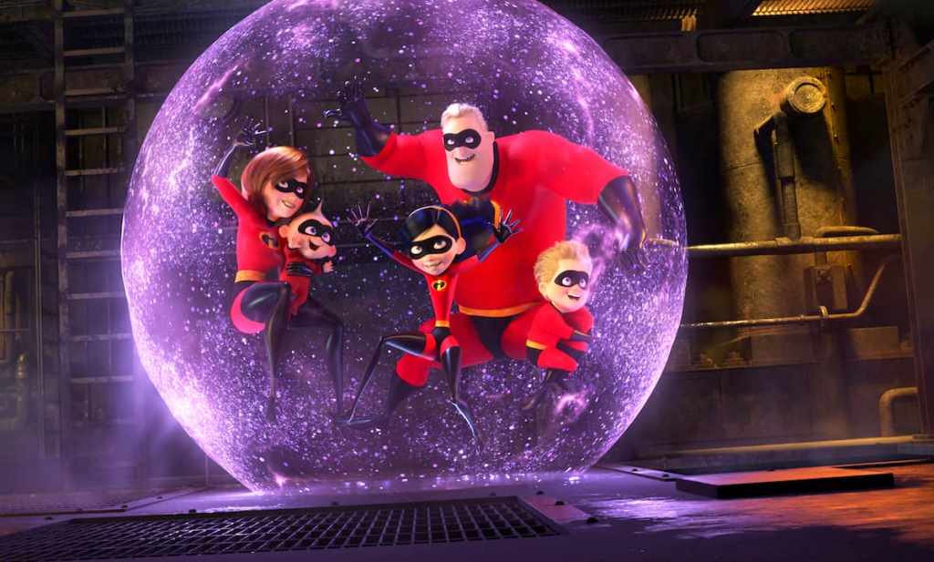 A still from the movie Incredibles 2.