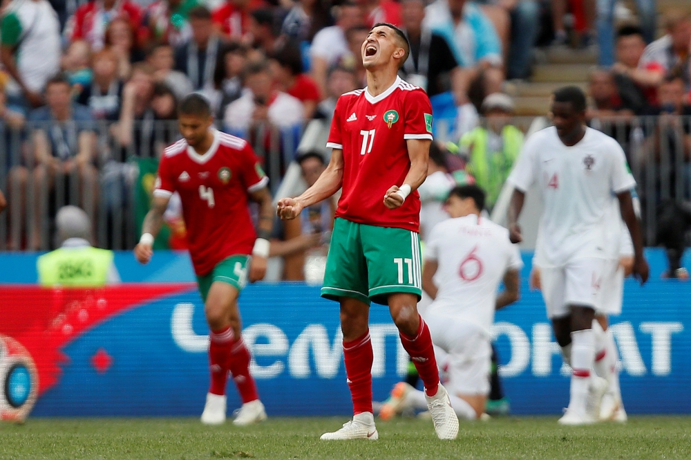 Morocco's Faycal Fajr. REUTERS/Maxim Shemetov
