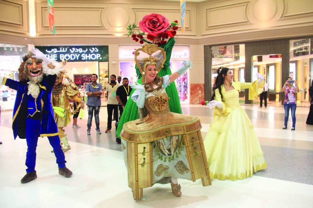 Artistes perform during the Eid celebrations at Hyatt Plaza. 