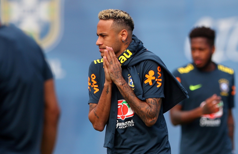 FILE PHOTO: Brazil Training Camp, Sochi, Russia - June 19, 2018 Brazil's Neymar during training REUTERS/Hannah McKay