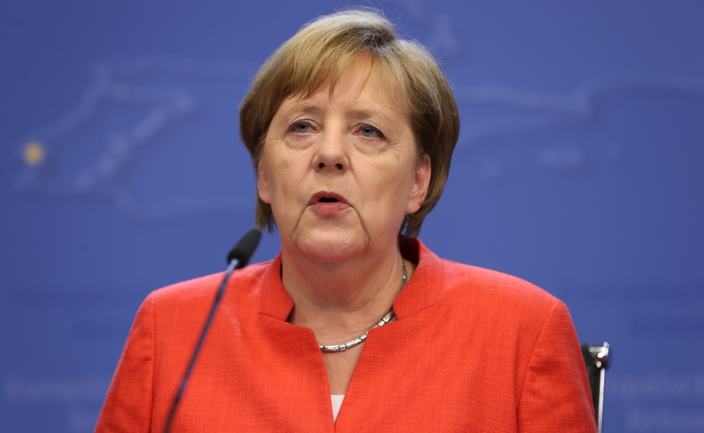 German Chancellor Angela Merkel holds a press conference on the final day of the European Council leaders' summit on June 29, 2018 in Brussels, Belgium. Dursun Aydemir - Anadolu 