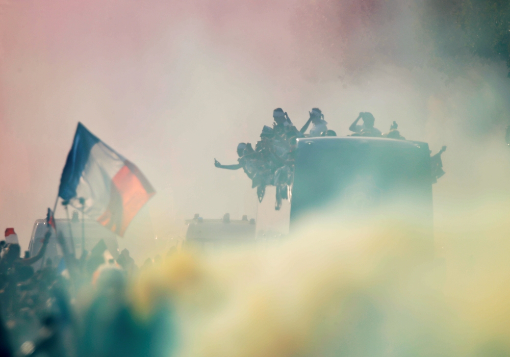 France Victory Parade on the Champs Elysees, Paris, France, July 16, 2018. Reuters/Charles Platiau