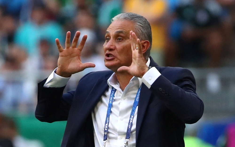 Brazil coach Tite gestures during the match (REUTERS/Michael Dalder/File Photo)