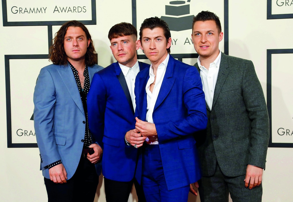 Musical group The Arctic Monkeys arrive at the 57th annual Grammy Awards in Los Angeles, California February 8, 2015. Reuters/Mario Anzuoni