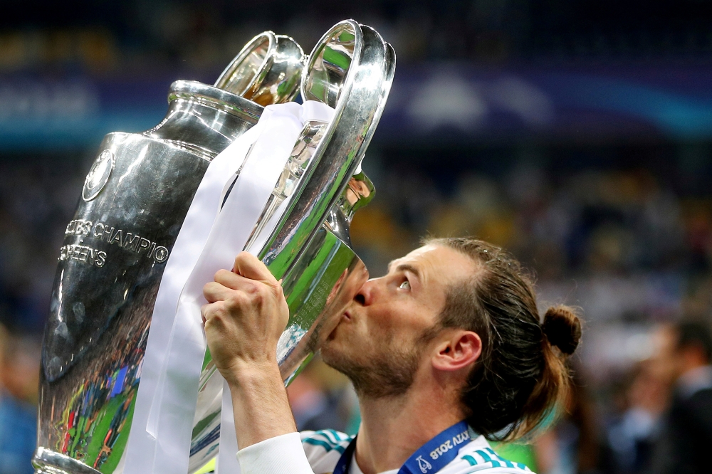 Real Madrid's Gareth Bale celebrates winning the Champions League in Kiev, Ukraine - May 26, 2018. REUTERS/Hannah McKay/File Photo