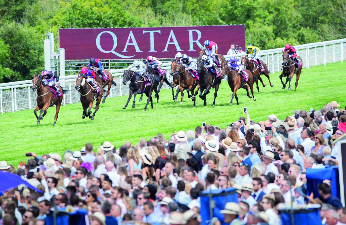 Action during the final day of Qatar Goodwood Festival, yesterday.  