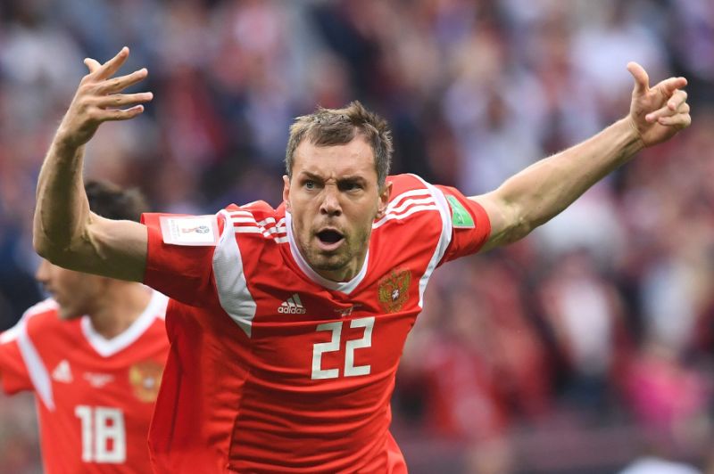 Russia forward Artem Dzyuba is shining at the World Cup after spending much of his career with tiny provincial teams AFP/Francisco Leong