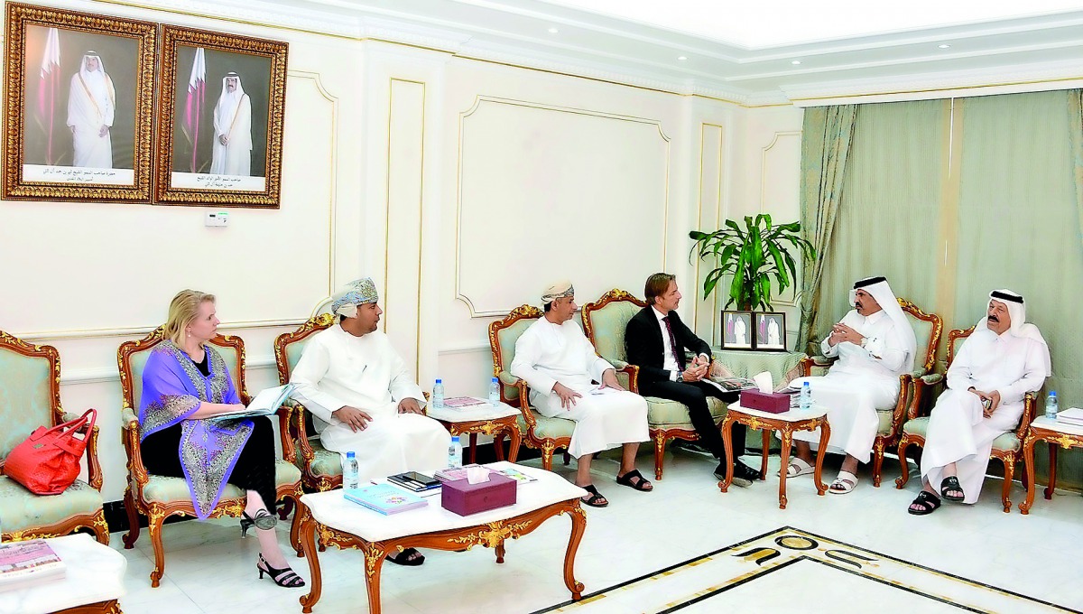 The Omani delegation with the Qatar Chamber team.