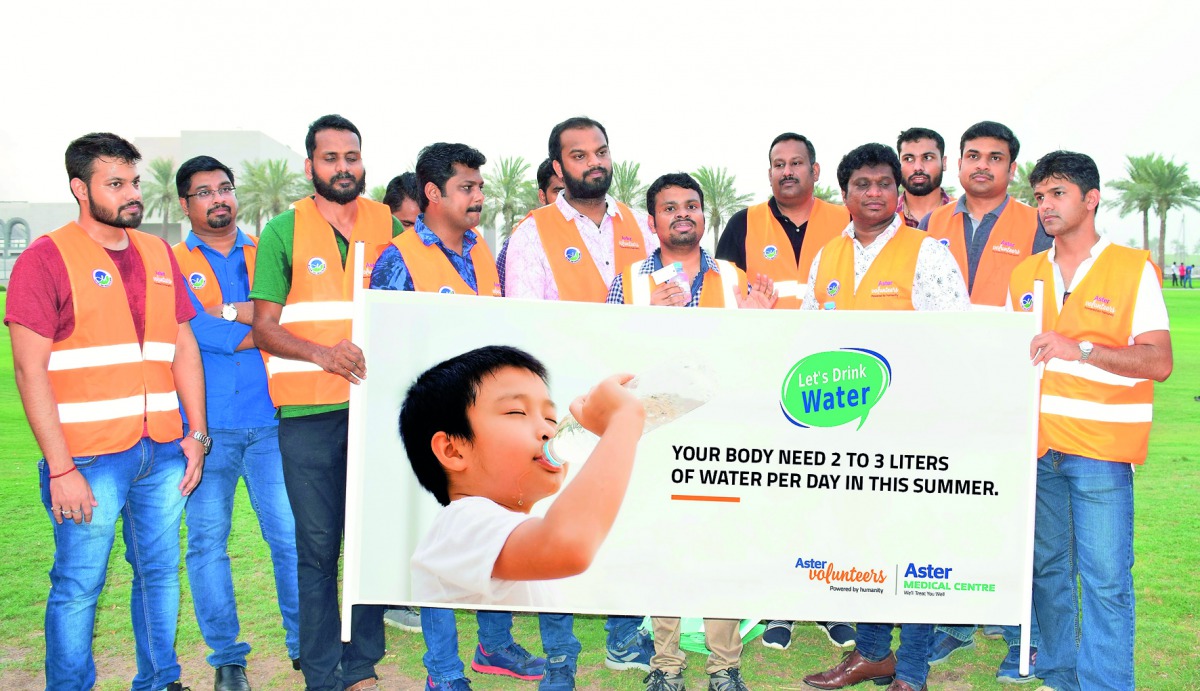 The volunteers participated in the awareness campaign.