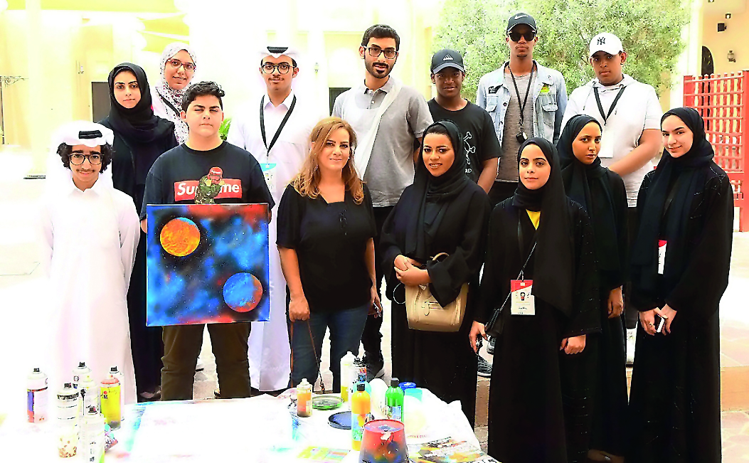 The enthusiastic participants at the summer camp of Bedaya Center.