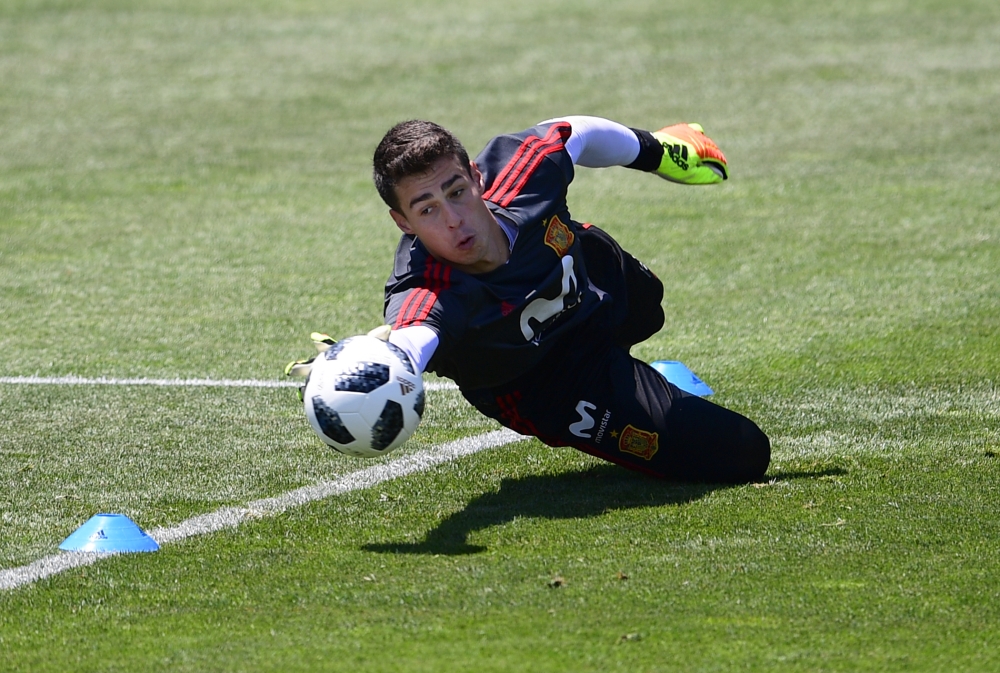 File photo shows Spain's goalkeeper Kepa Arrizabalaga in action. (AFP / PIERRE-PHILIPPE MARCOU)