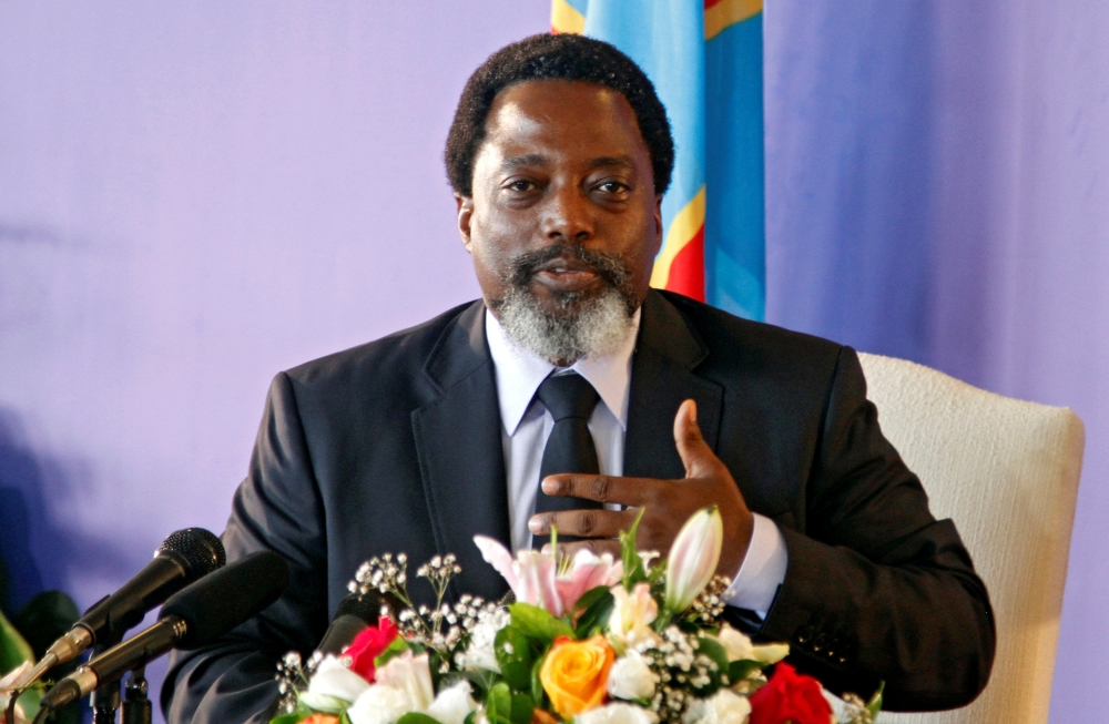 Democratic Republic of Congo's President Joseph Kabila addresses a news conference at the State House in Kinshasa, Democratic Republic of Congo January 26, 2018. Reuters/Kenny Katombe