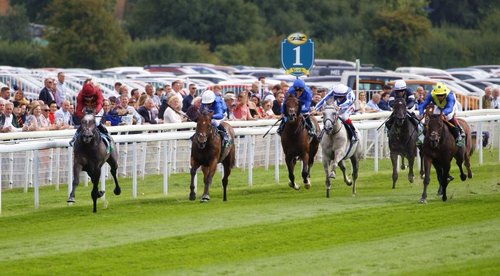 Action from the Juddmonte International Stakes (Gr1), at York yesterday.