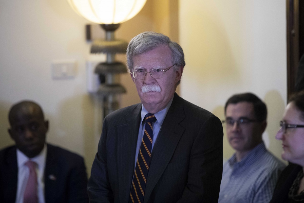 US National Security Advisor John Bolton arrives for a press conference in Jerusalem, on August 22, 2018. AFP/Abir Sultan