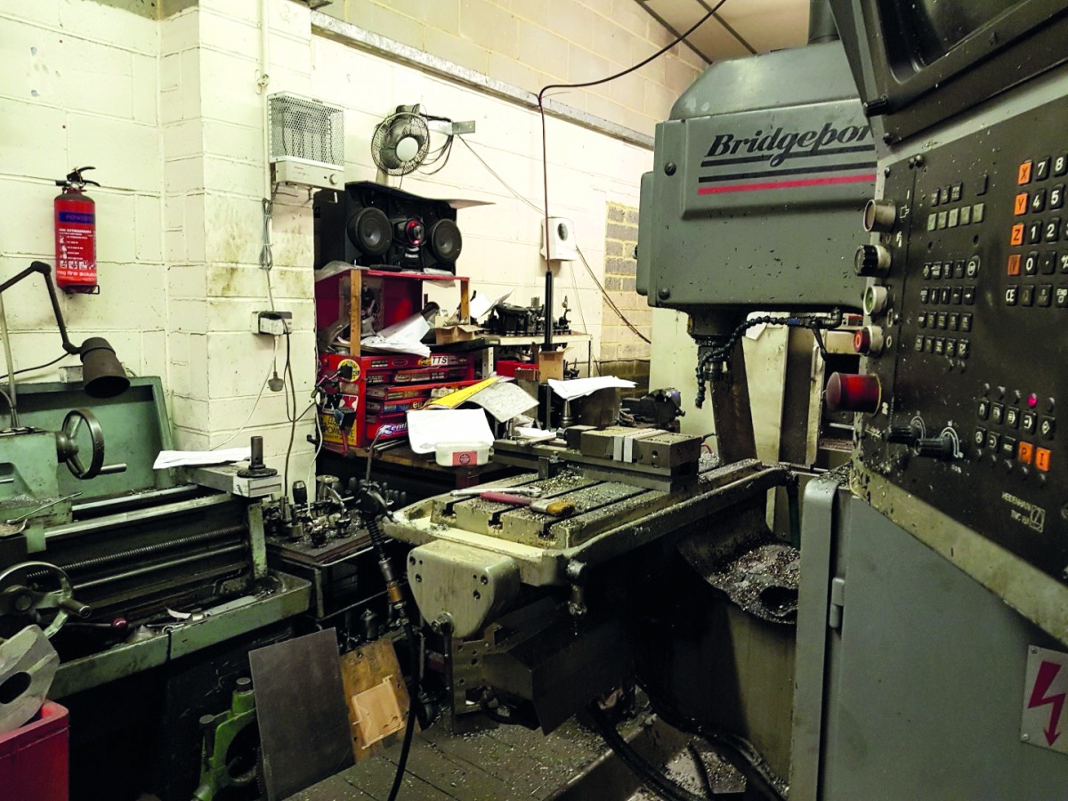 The interior of an illegal gun factory is seen in this photograph released by the National Crime Agency in Hailsham, Britain, August 22, 2018.