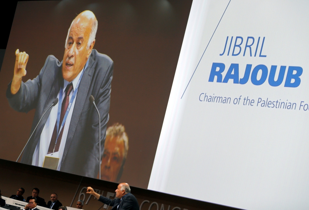 Palestinian Football Association (PFA) President Jibril Rajoub speaks at the 67th FIFA Congress in Manama, Bahrain May 11, 2017. Reuters/Hamad I Mohammed 