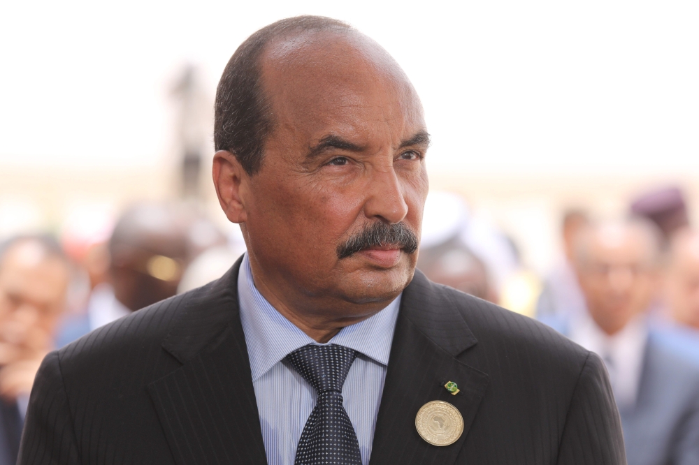(FILES) In this file photo taken on July 2, 2018 Mauritania President Mohamed Ould Abdel Aziz. AFP / POOL / Ludovic MARIN
