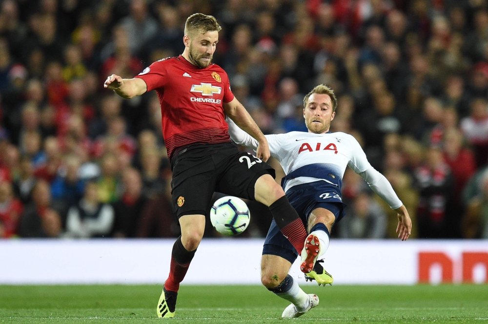 Manchester United's English defender Luke Shaw.  AFP / Oli SCARFF