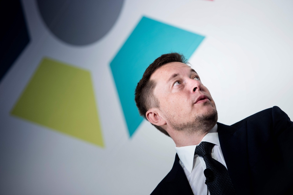Elon Musk, CEO of SpaceX and Tesla speaks during the International Space Station Research and Development Conference in Washington DC on July 19, 2017. AFP/Brendan Smialowski