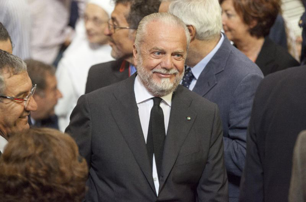 FILE PHOTO: President of SSC Napoli Football Club Aurelio De Laurentiis. AFP Photo/Carlo Hermann