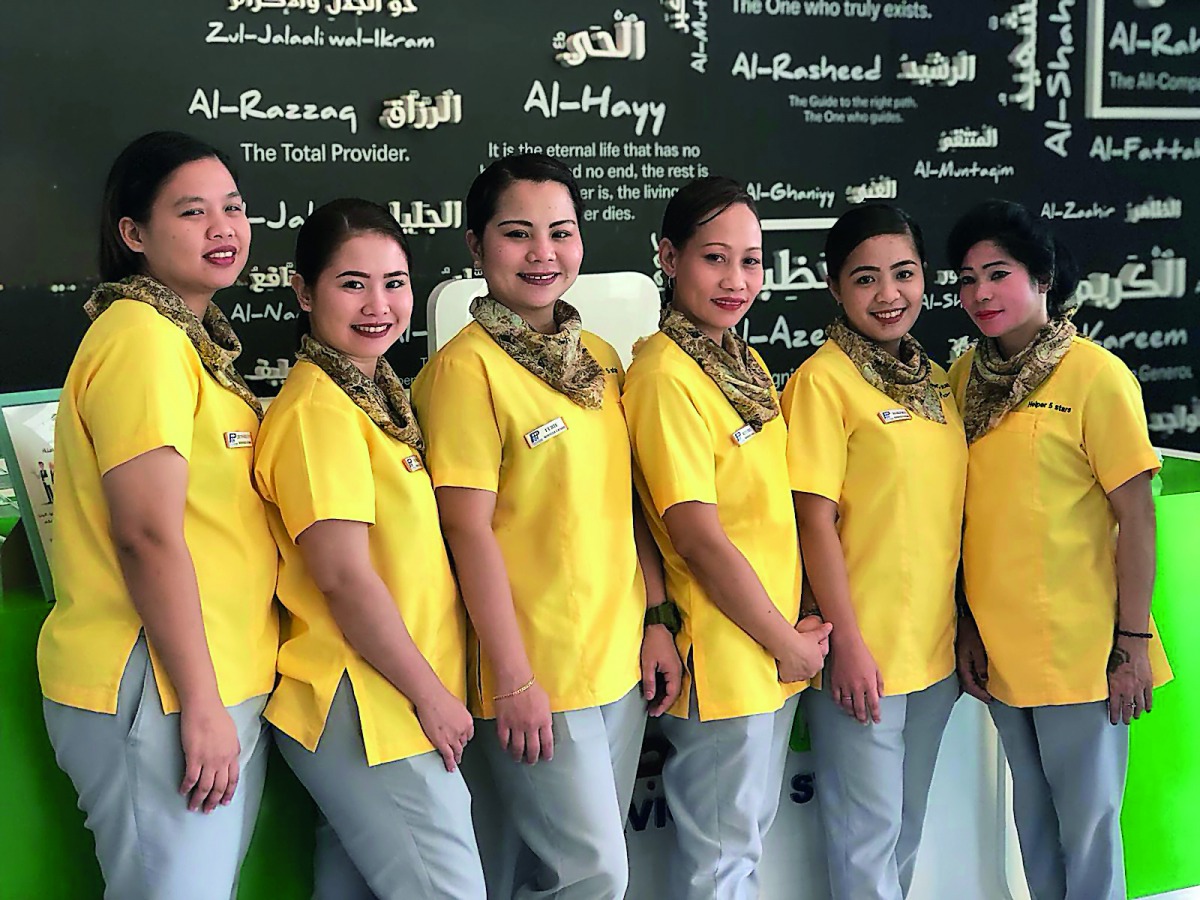 The professional and qualified babysitters at Doha Festival City Mall.  
