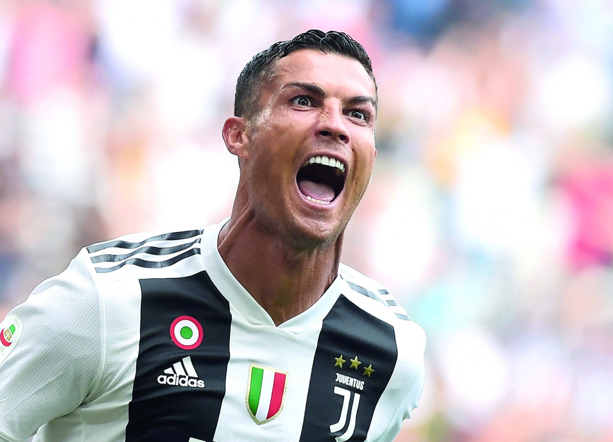 Juventus' Cristiano Ronaldo celebrates at Allianz Stadium, Turin, Italy, September 16, 2018. Reuters/Massimo Pinca 