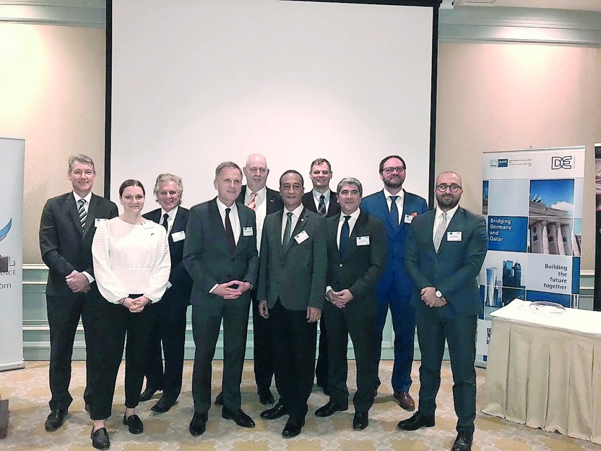 FROM LEFT: Adrian Wood (Siemens), Kathrin Lemke (AHK), Peter Neuschaefer (Dorsch), Ambassador Hans-Udo Muzel, Henning Zimmermann (DB Schenker), Bahman Datsvareh (Endress + Hauser), Oliver Moritz, Elias Chedid (Seib Insurance), Oliver Alexander (Alexander 