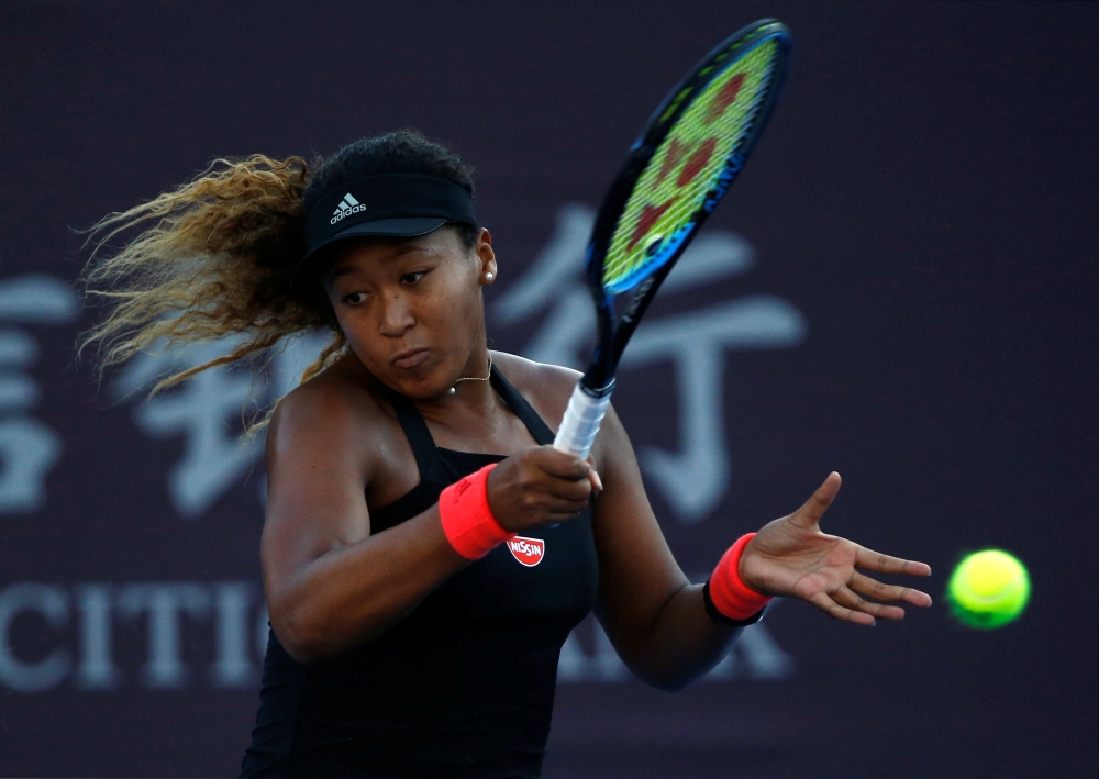 Naomi Osaka of Japan in action. (REUTERS/Thomas Peter)