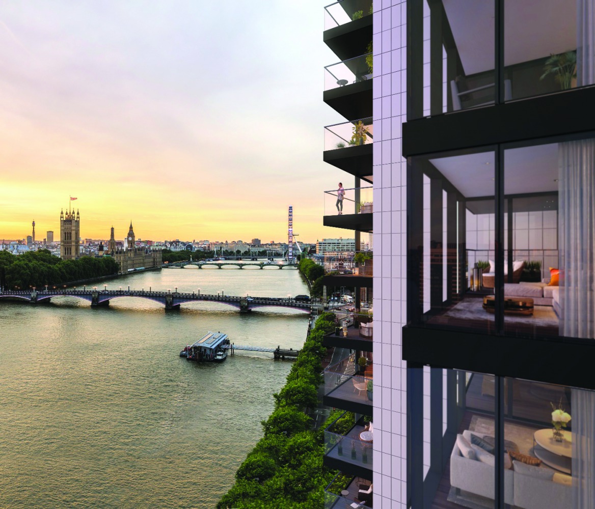 Computer generated images of The Dumont, along the Thames