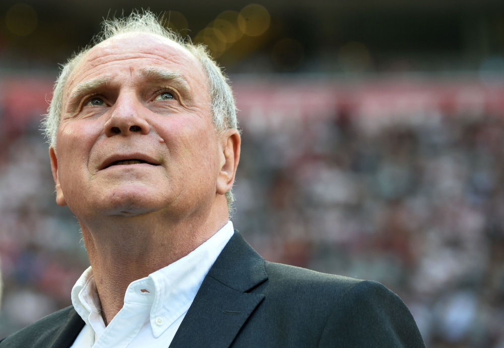 FILE PHOTO: Bayern Munich's President Uli Hoeness AFP / Christof STACHE