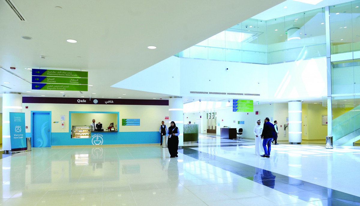 Al Waab Health Centre building with natural light filtered inside.  Pic: Salim Matramkot/The Peninsula
