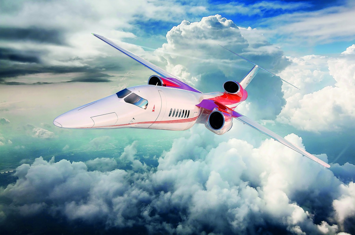 A Digital rendering of the Aerion AS2 supersonic Business Jet is seen in this image provided by Aerion, October 15, 2018 Courtesy Aerion/Handout via Reuters