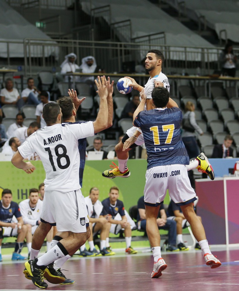 Action during the last quarter-final match between Al Sadd  and Sydney University Handball Club.  