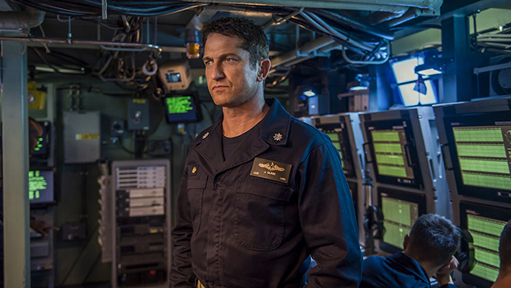 Still of the actor Gerard Butler from the movie Hunter Killer