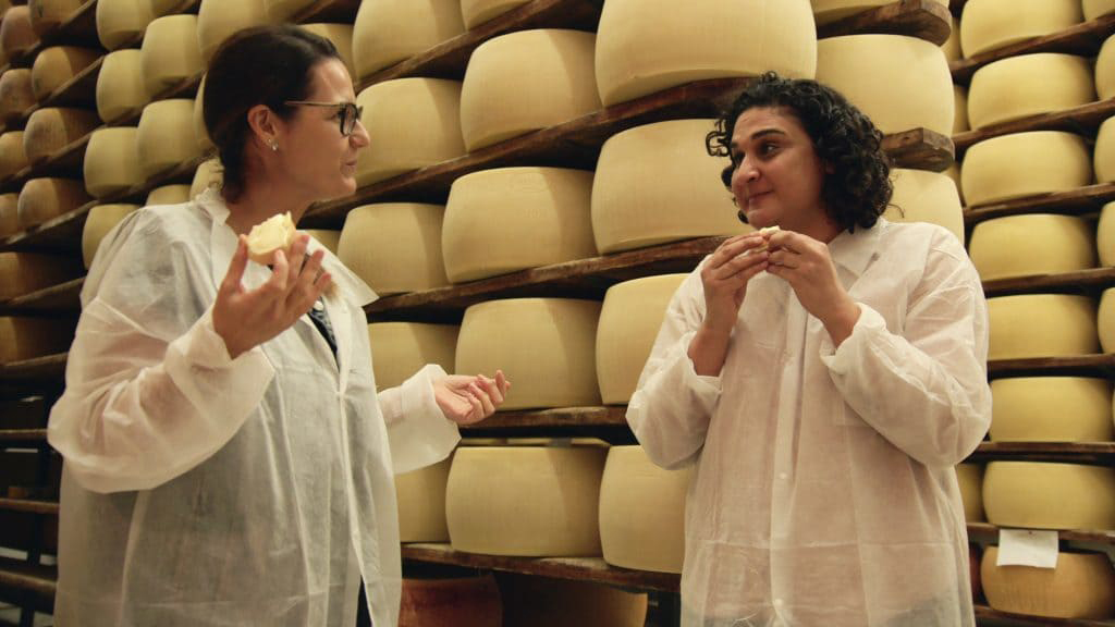 Samin Nosrat, right, stars in Netflix's new cooking show, 