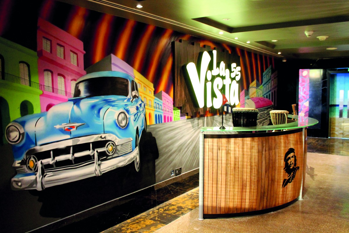 La Vista 55 Cuban lounge at the InterContinental.