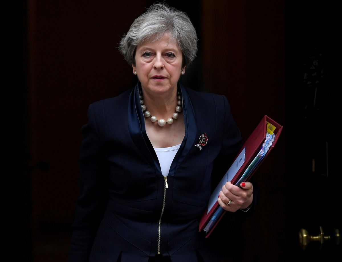 British Prime Minister Theresa May leaves 10 Downing Street in London, November 1, 2017. Reuters / Toby Melville