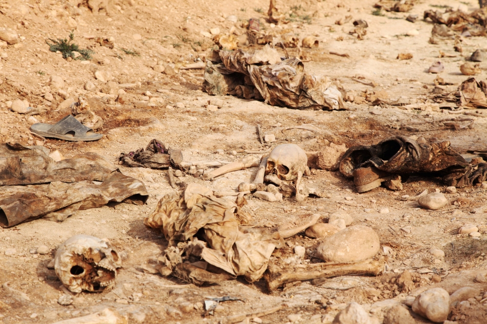 REPRESENTATIVE IMAGE: Human skulls are seen in a mass grave on the outskirts of the town of Sinjar, Iraq February 3, 2015. Reuters/Ari Jalal 