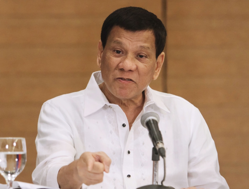 File photo of President Rodrigo Duterte. AFP