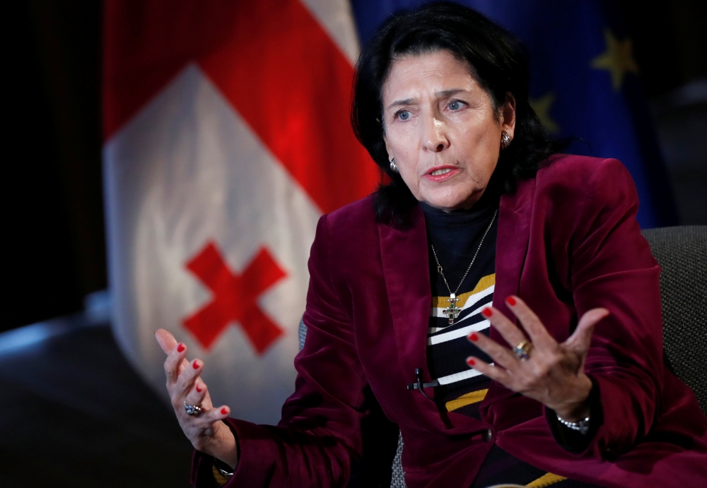 Georgia's president-elect Salome Zurabishvili speaks during an interview with Reuters in Tbilisi, Georgia, December 1, 2018. Reuters/David Mdzinarishvili