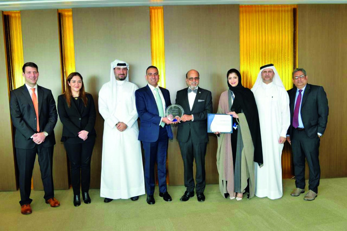 Doha Bank CEO Dr. R. Seetharaman and other officials during the event.