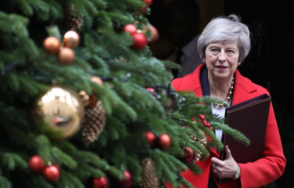 Britain's Prime Minister Theresa May leaves 10 Downing Street in London on December 4, 2018. AFP / Daniel LEAL-OLIVAS
