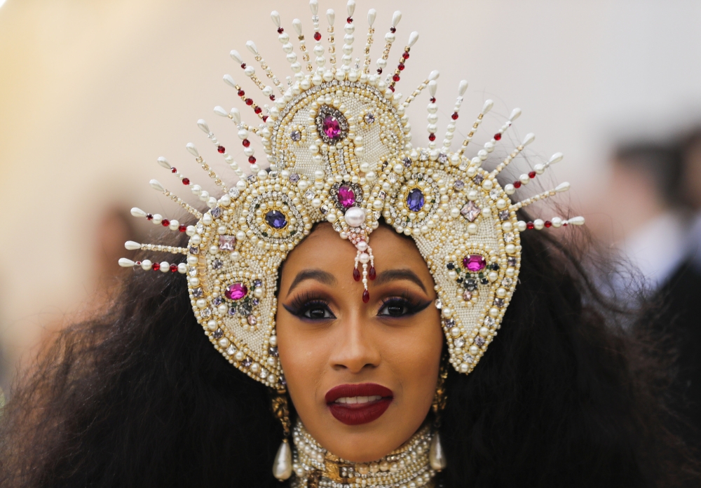 Rapper Cardi B arrives at the Metropolitan Museum of Art Costume Institute Gala for the opening of 