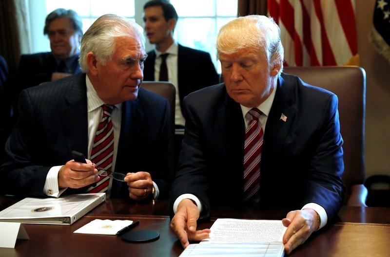 Donald Trump and Rex Tillerson in a file photo 
